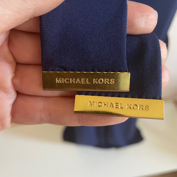 NWT Michael Kors Maxi Dress with Front Slit and Gold Hardware Detail - Picture 5 of 7